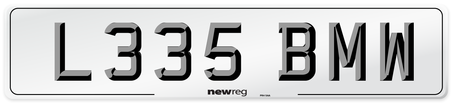 L335 BMW Number Plate from New Reg